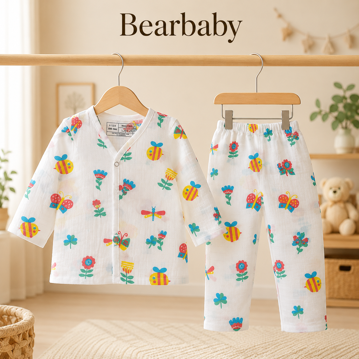 Muslin Baby Sleepwear 6M-9M | Combo Prints