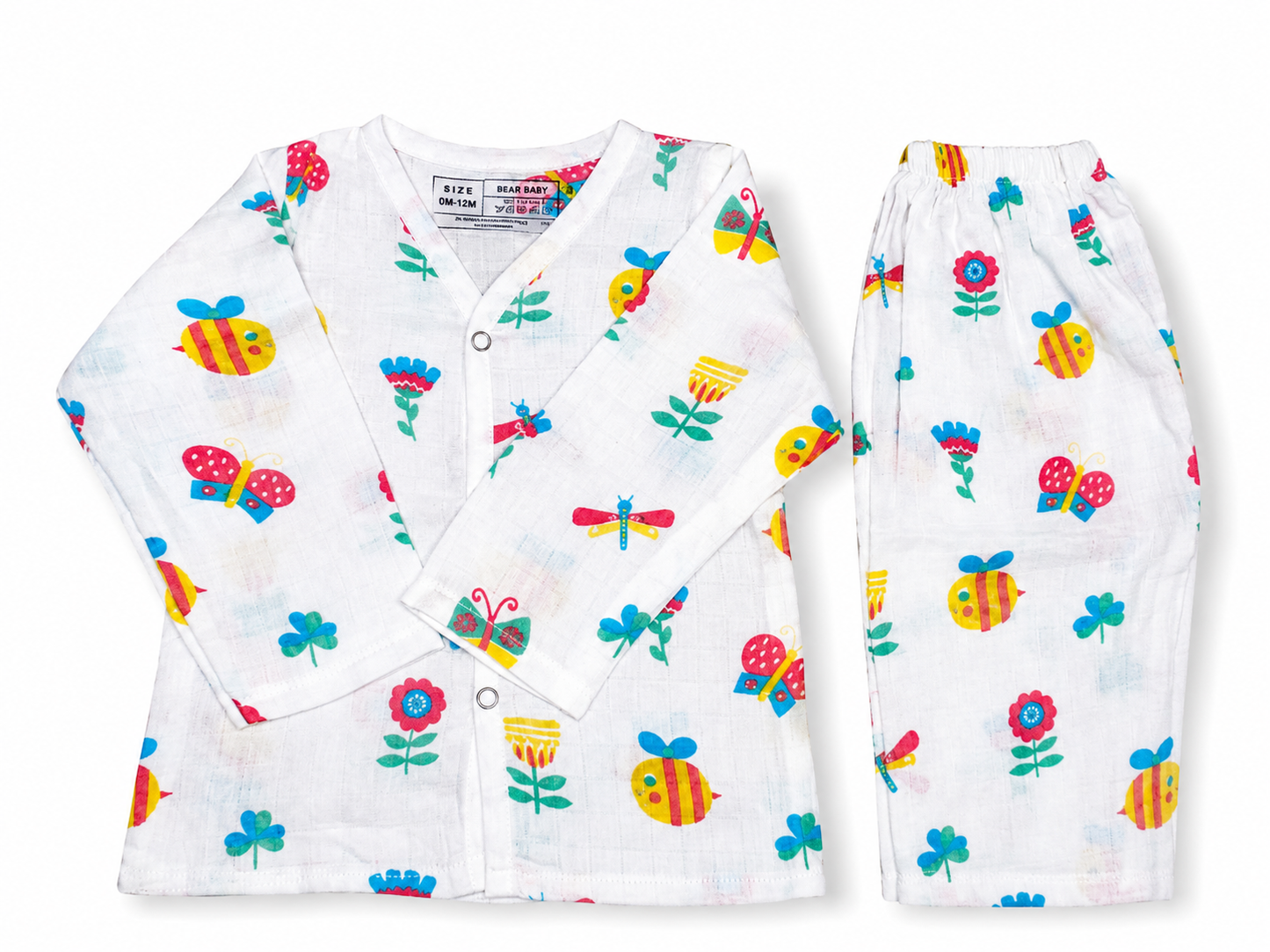 Muslin Baby Sleepwear 6M-9M | Combo Prints