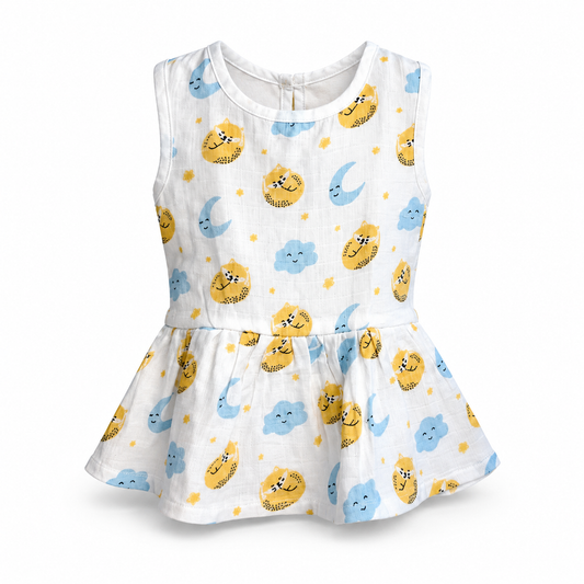 Muslin Baby Frock Combo 2 6M-12M | Assorted Prints