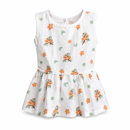 Soft Muslin Baby Frock 3M-6M Pack 3 | Assorted Prints 4