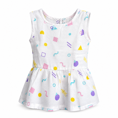 Soft Muslin Baby Frock 3M-6M Pack 3 | Assorted Prints 4