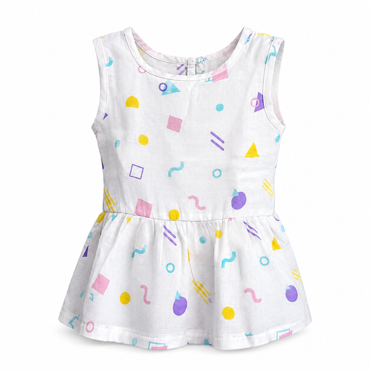 Soft Muslin Baby Frock 3M-6M Pack 3 | Assorted Prints 4