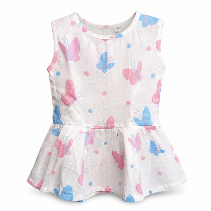 Soft Cotton Baby Frock Pack of 2 – Organic Assorted Prints | 3–6 Months