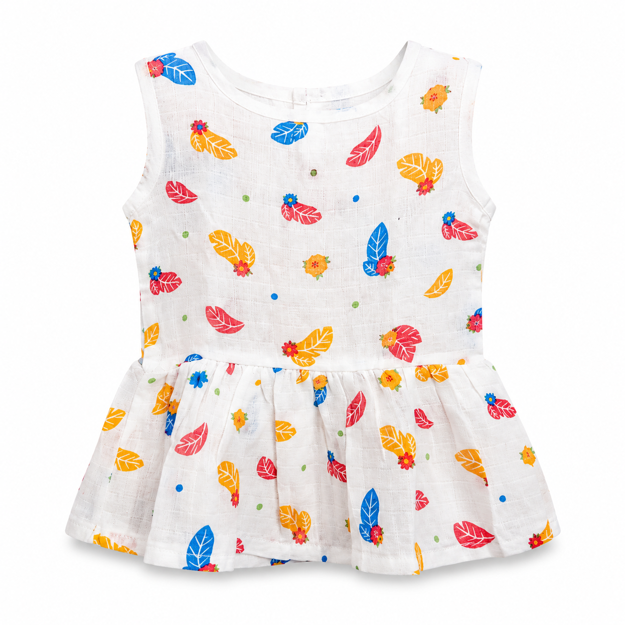 Baby Girl Sleeveless Cotton Frock – Pack of 2 Organic Prints | 3–6 Months