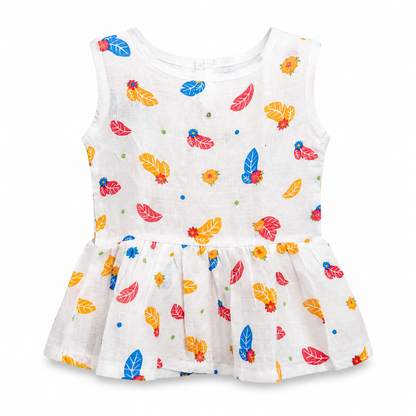 Baby Girl Sleeveless Cotton Frock – Pack of 2 Organic Prints | 3–6 Months