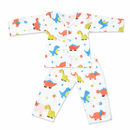 Premium baby nightwear 9M-12M with rhino print organic cotton sleepwear