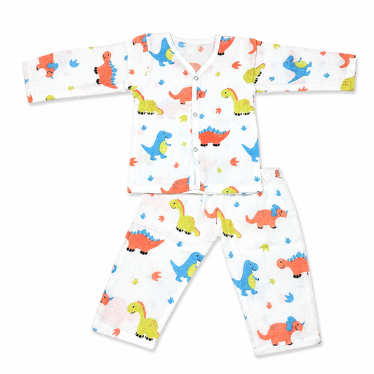 Premium baby nightwear 9M-12M with rhino print organic cotton sleepwear