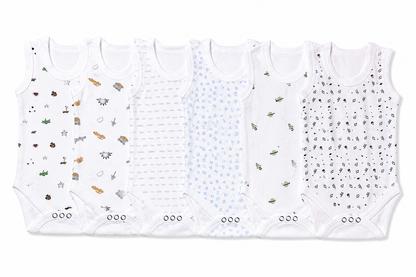 Premium infant romper combo pack of 6 for 0M-3M babies with assorted premium prints