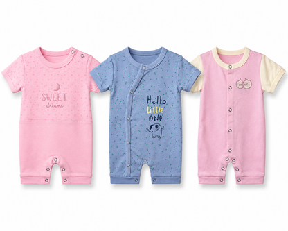 Premium toddler jumpsuit combo pack for 6M-9M babies with assorted stylish prints