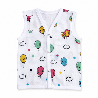 Newborn Jhabla Set Cotton – Pack of 5 Printed Jhablas | 3–6 Months