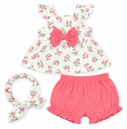 Bearbaby Yellow Lemon Baby Shirt & Shorts Set | 3M–18M--0