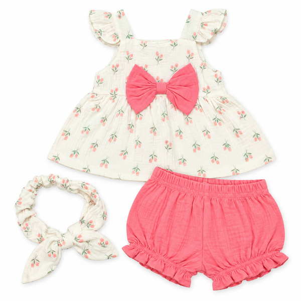 Bearbaby Yellow Lemon Baby Shirt & Shorts Set | 3M–18M--0