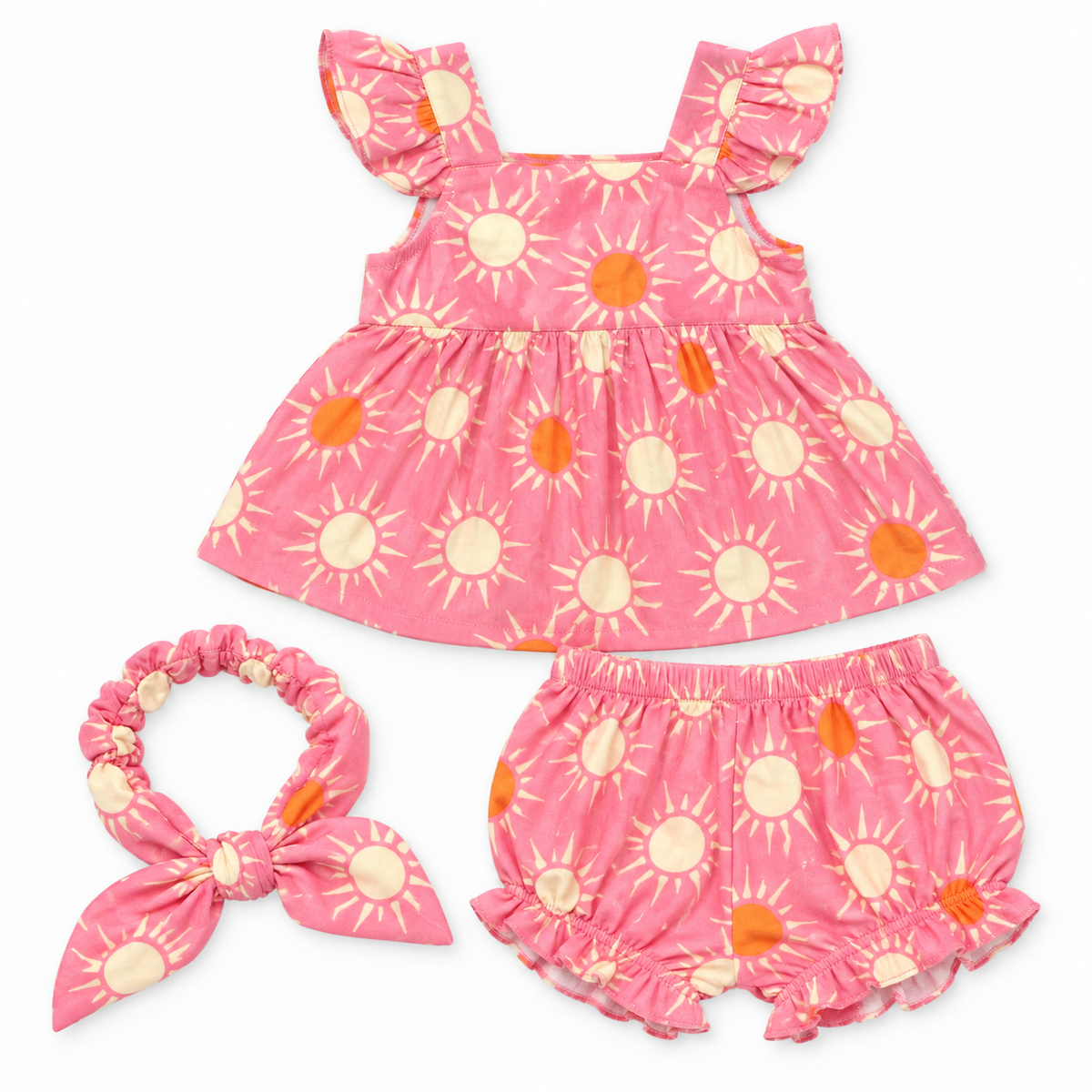 Bearbaby Sage Green Baby Girls Top & Bloomers Set | 3M–18M   --2