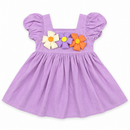 Bearbaby Pink Floral Bow Baby Girls Party Dress | 6 Months–3 Years  --12