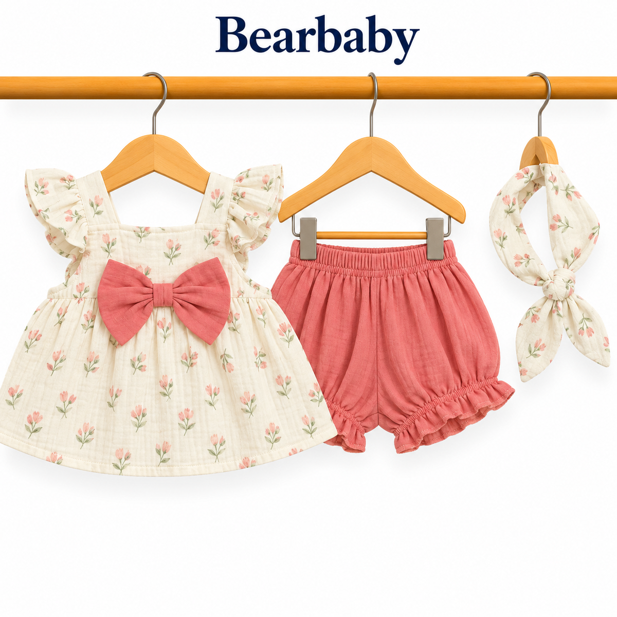 Bearbaby Yellow Lemon Baby Shirt & Shorts Set | 3M–18M--0