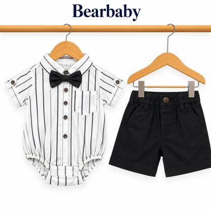 Bearbaby Tropical Leaves Baby Shirt & Shorts Set | 3M–24M  1
