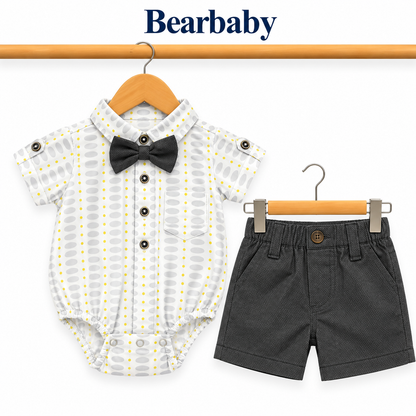 Bearbaby Tropical Leaves Baby Shirt & Shorts Set | 3M–24M  1