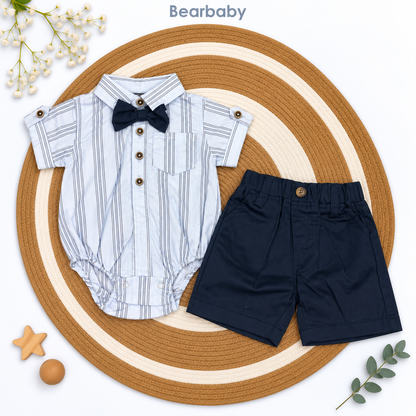 Bearbaby Tropical Leaves Baby Shirt & Shorts Set | 3M–24M  1