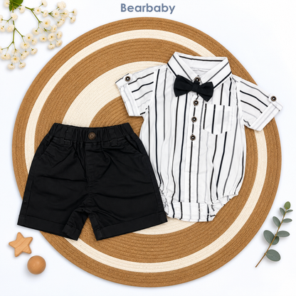 Bearbaby Tropical Leaves Baby Shirt & Shorts Set | 3M–24M  1