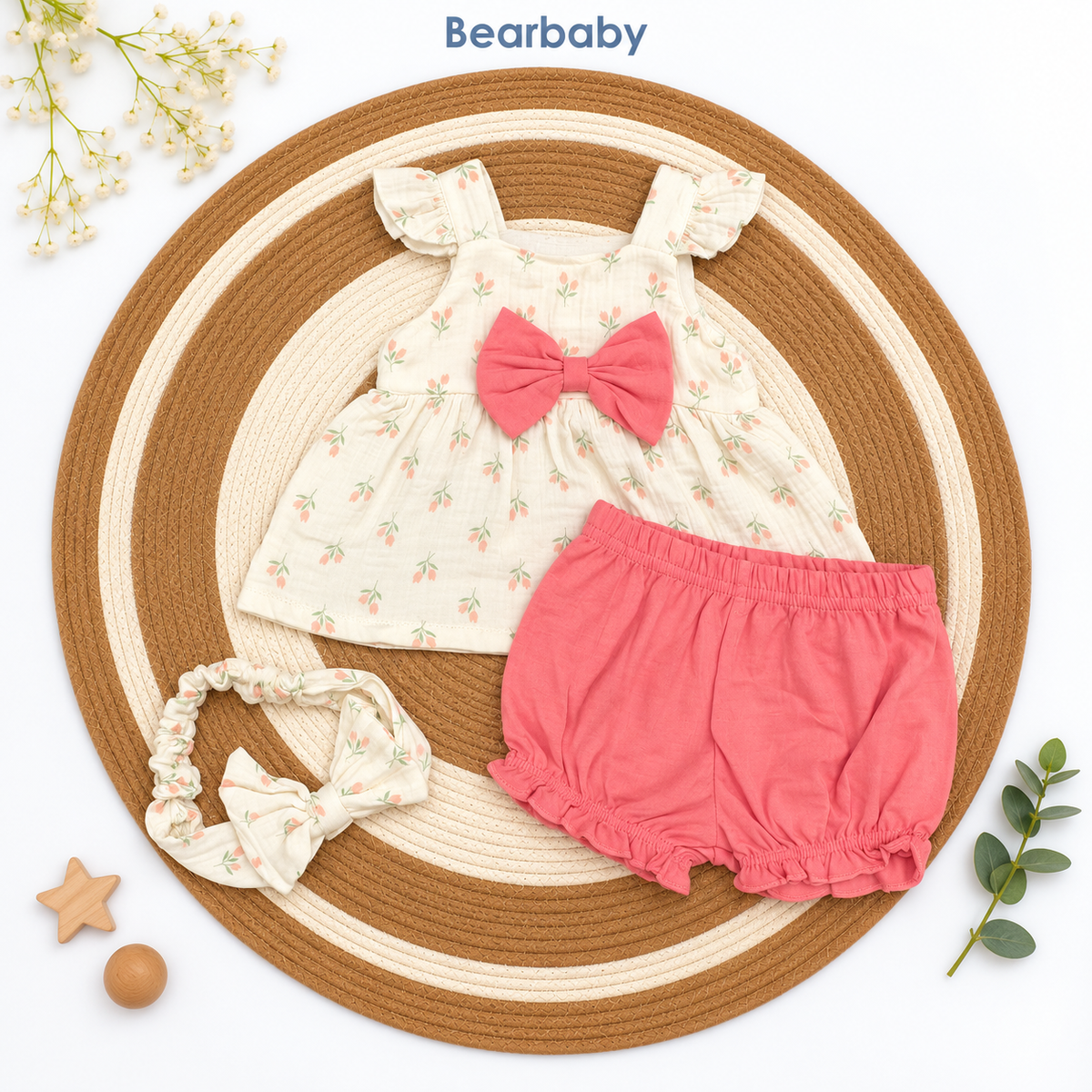Bearbaby Yellow Lemon Baby Shirt & Shorts Set | 3M–18M--0