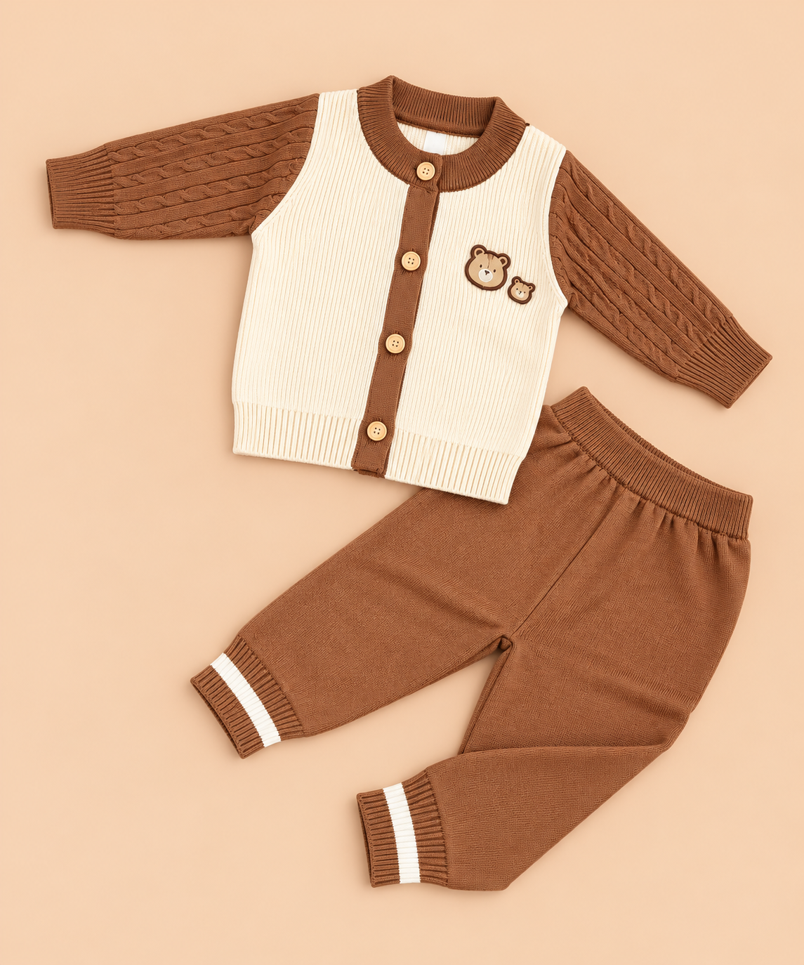 Bearbaby Baby Winter Outfit Set | Full Sleeve Top & Matching Pants ---9