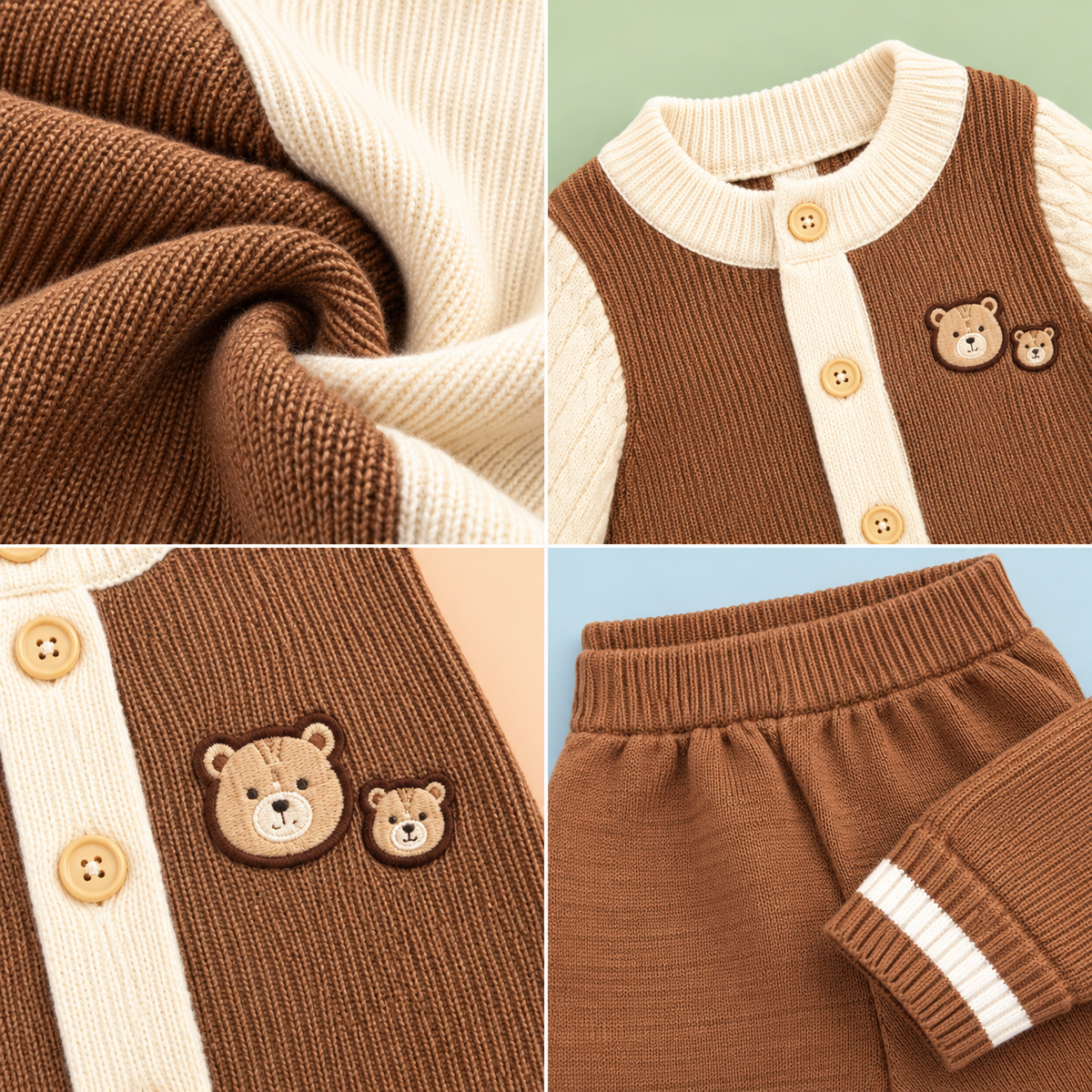 Bearbaby Baby Winter Outfit Set | Full Sleeve Top & Matching Pants ---9