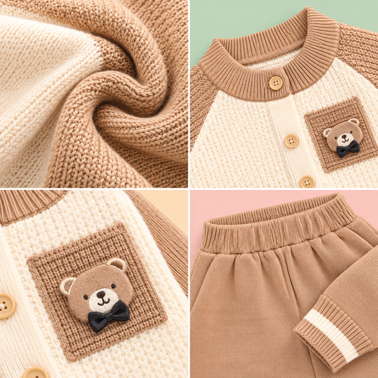 Bearbaby Baby Winter Tracksuit Set | Full Sleeve Top & Matching Pants ---5