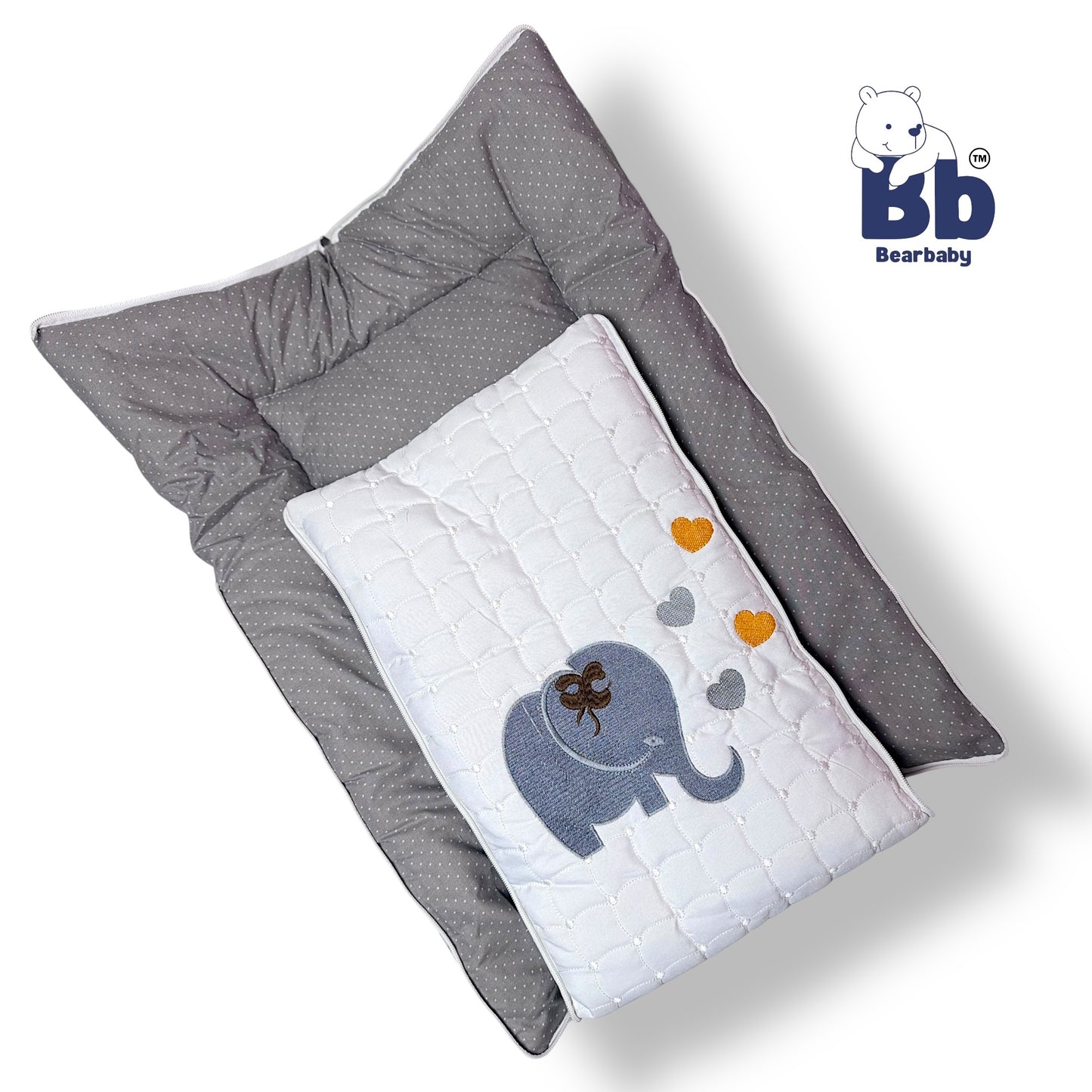 Embroidery Premium Baby Sleeping Bag/ Carry Nest/Mattress/Elephant Print