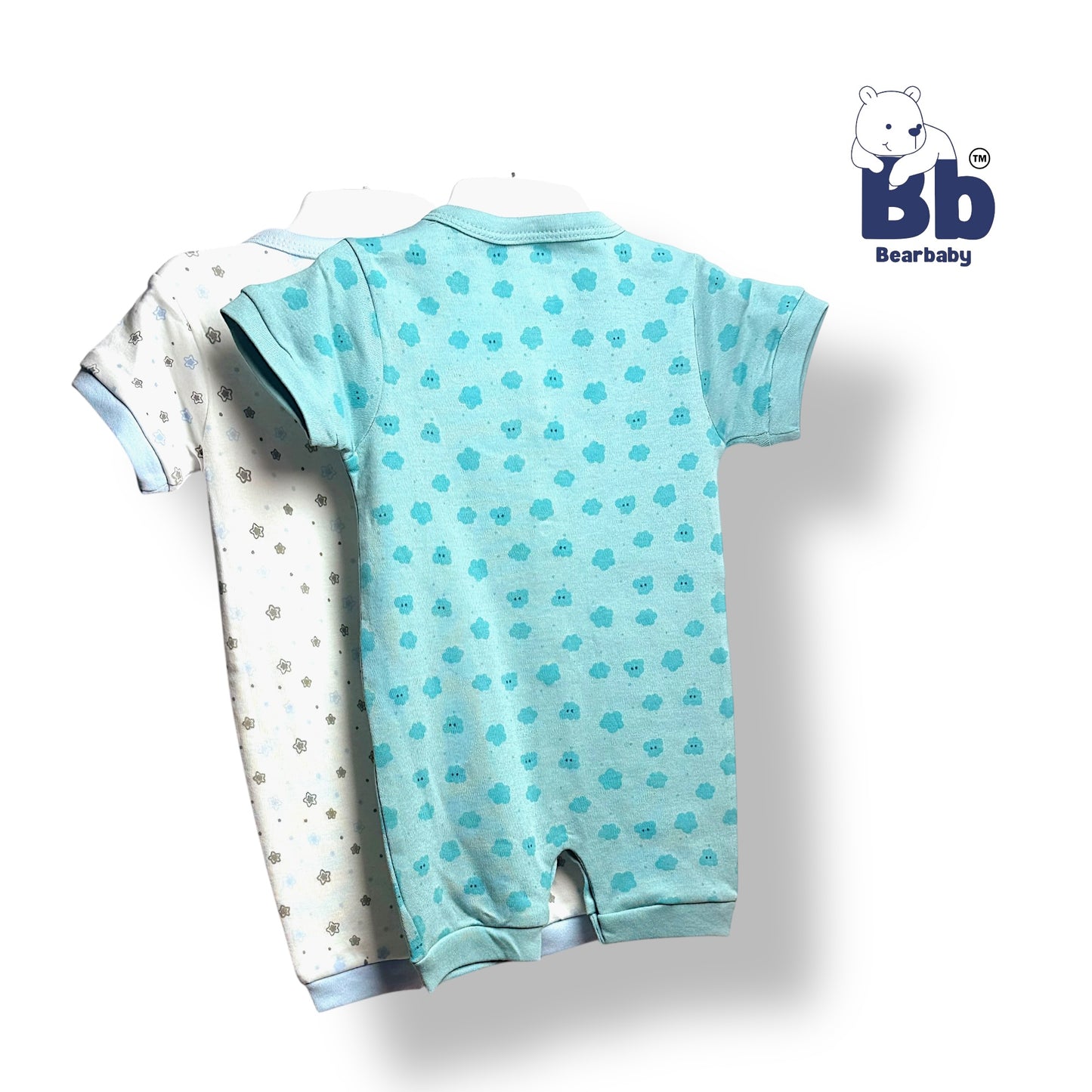 Baby Cotton Jumpsuit-UniSex 9m-12m-Combo Pack of 2-Assorted Prints 2