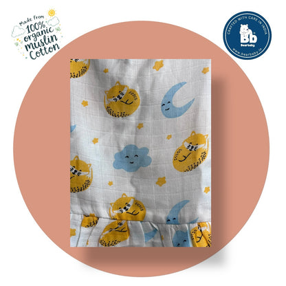 Baby Girl Organic Cotton Sleeveless Frock-Size(3M-6M)-Pack of 3-Assorted Prints 3