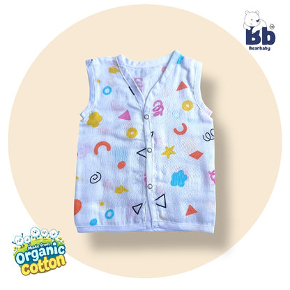 Baby Unisex Organic Cotton Muslin Jhabla -Size 0M to 3M-Combo Pack Of 5-Assorted Print 2