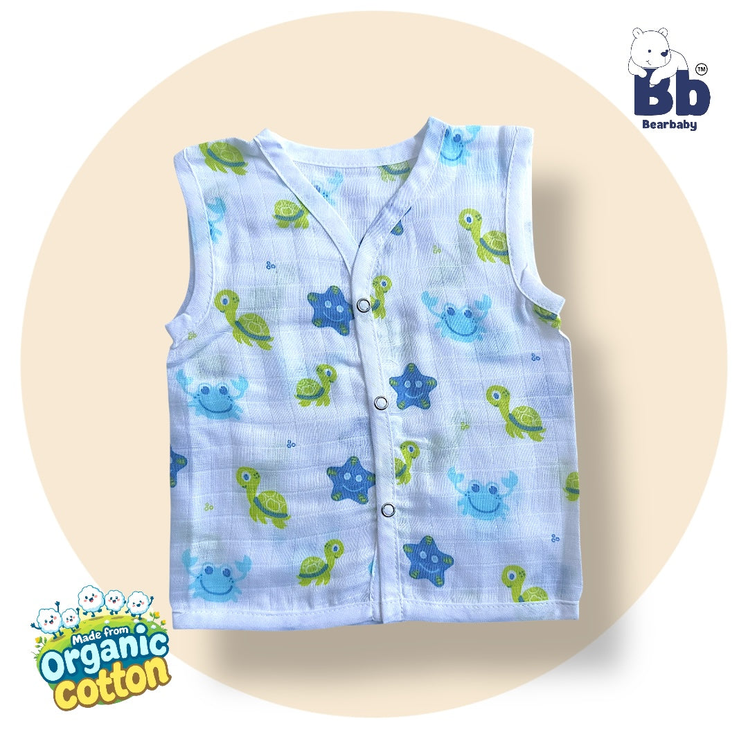 Baby Unisex Organic Cotton Muslin Jhabla -Size 0M to 3M-Combo Pack Of 5-Assorted Print 2