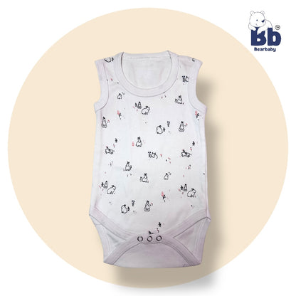 Baby Cotton Roamper Sleevless/UniSex -Size 9M to 12M-Combo Pack Of 3-Multi Print