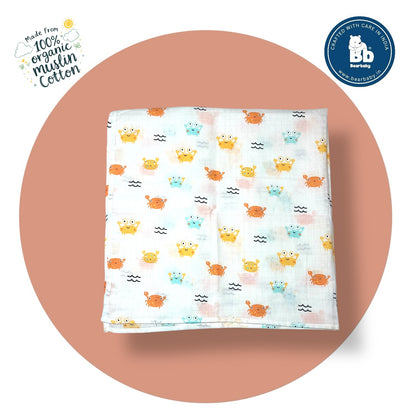 Muslin Soft Cotton Swaddle/Baby Wrapper-Size 100cm*100cm-Combo Pack of 3-Assorted Prints1