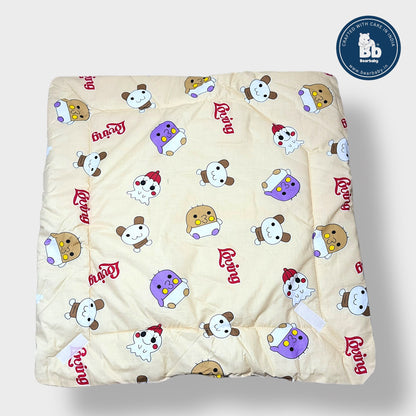 Cotton Quilted Hooded Wrapper/Blanket For Baby-Cartoon Print