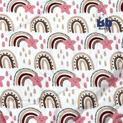 Cotton Quilted Hooded Wrapper/Blanket For Baby-Rainbow Print