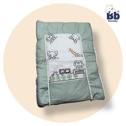 Premium Embroidery Print 3 in 1 Baby Bed Sleeping Bag /Carry Nest/Mattress