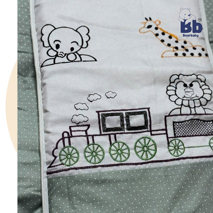 Premium Embroidery Print 3 in 1 Baby Bed Sleeping Bag /Carry Nest/Mattress