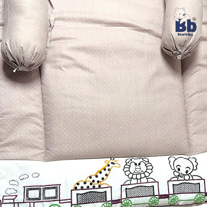 Premium Embroidery Cotton Bedding Set /Baby Mattress with Bloster set