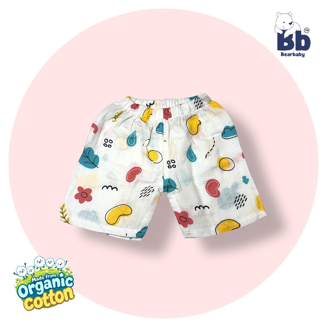 Baby Unisex Organic Cotton Muslin  Sleevless Jhabla & Payjama Set - Size 9m-12m-Star Print