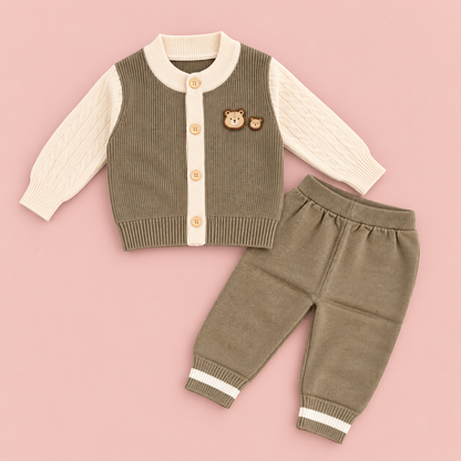 Bearbaby Baby Winter Outfit Set | Full Sleeve Top & Matching Pants ---9