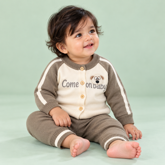 Bearbaby Baby Winter Outfit Set | Full Sleeve Top & Pants Set for Infants ---4