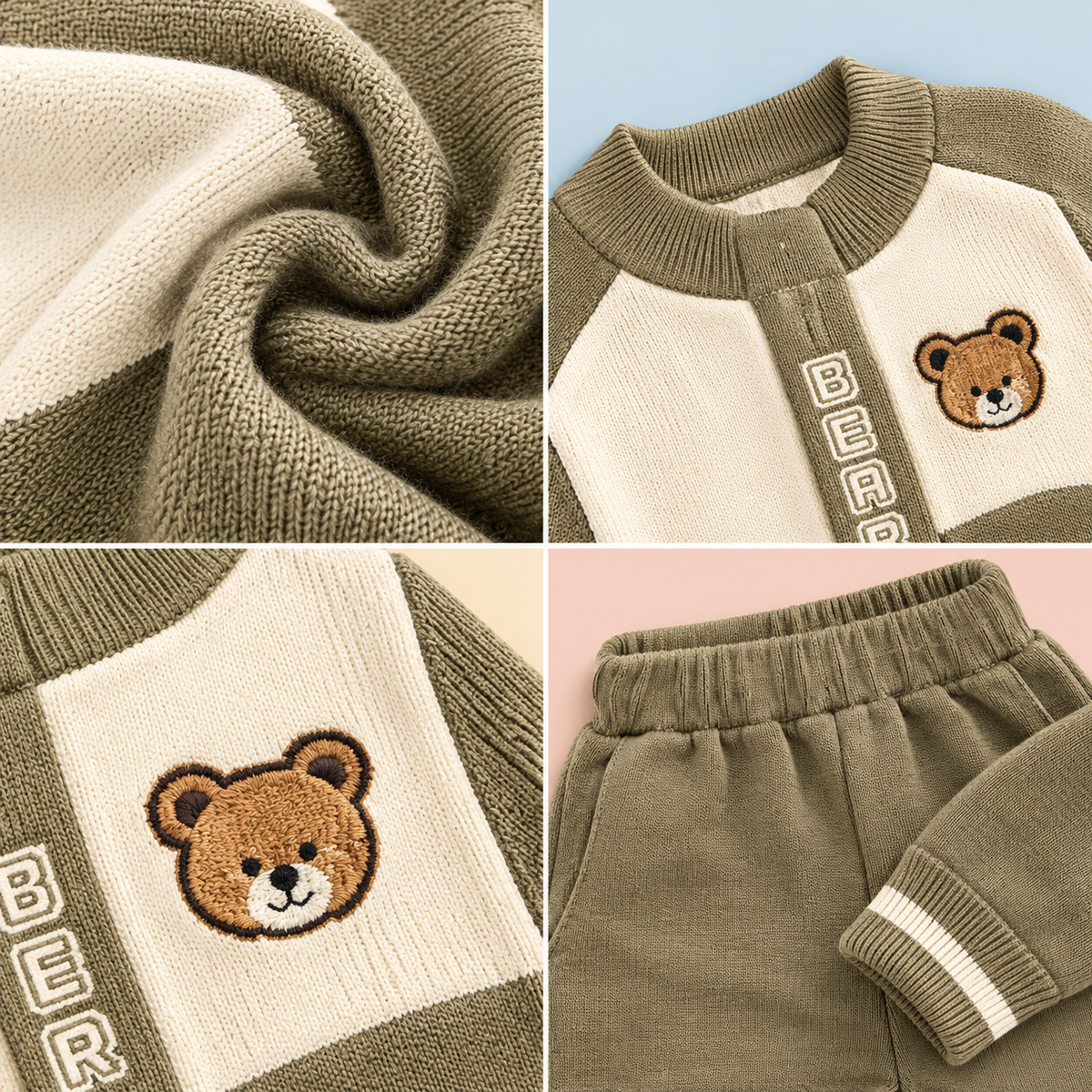 Bearbaby Baby Winter Outfit Set | Full Sleeve Top & Matching Pants ---8