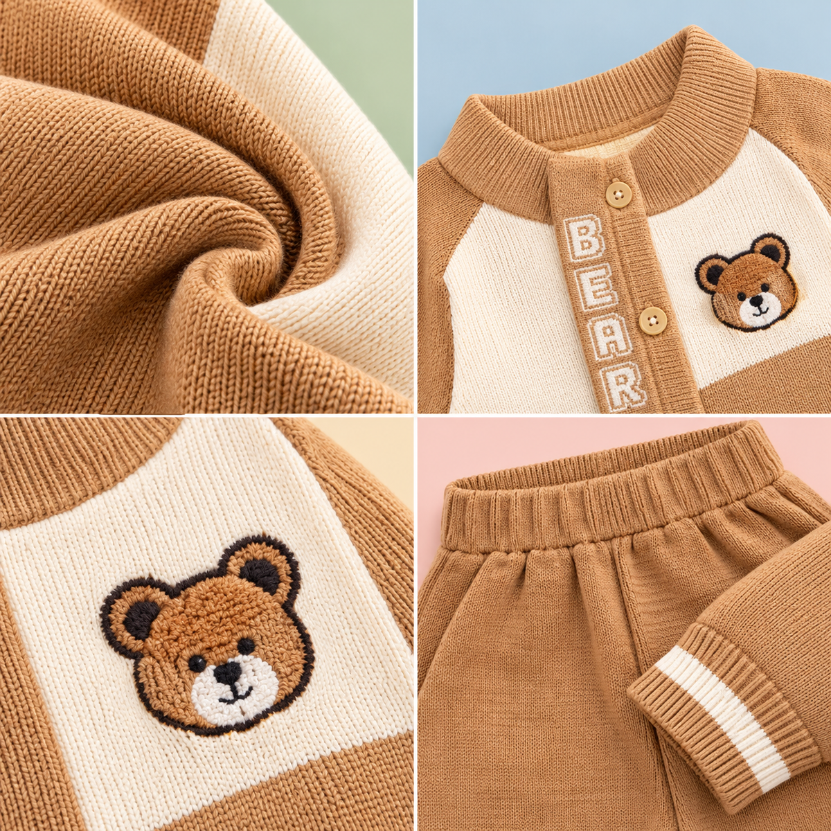 Bearbaby Baby Winter Outfit Set | Full Sleeve Top & Matching Pants ---8