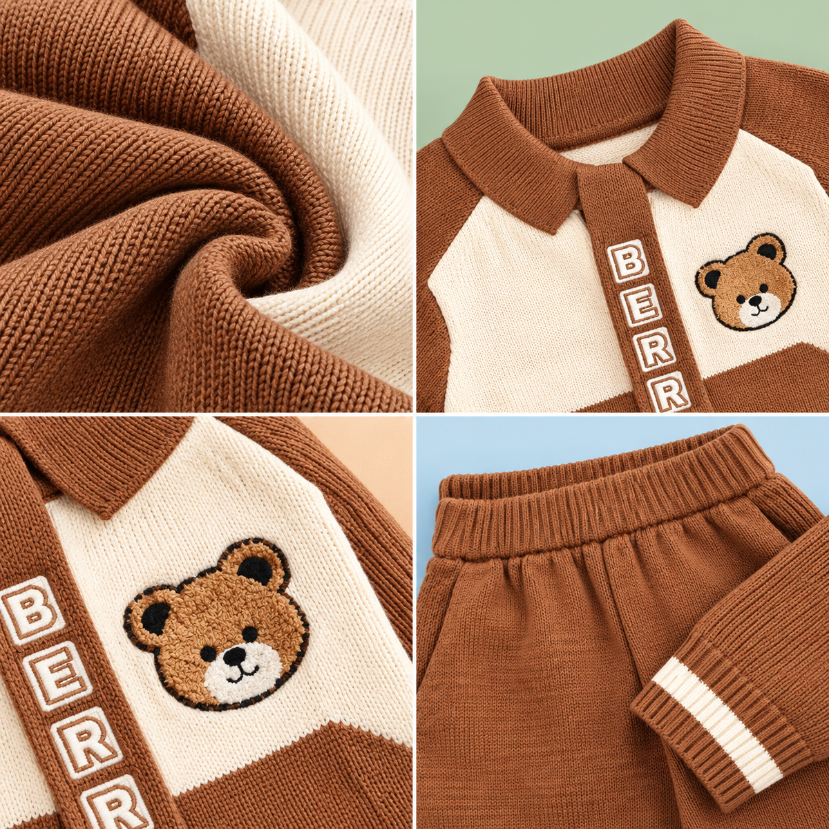 Bearbaby Baby Winter Outfit Set | Full Sleeve Top & Matching Pants ---8