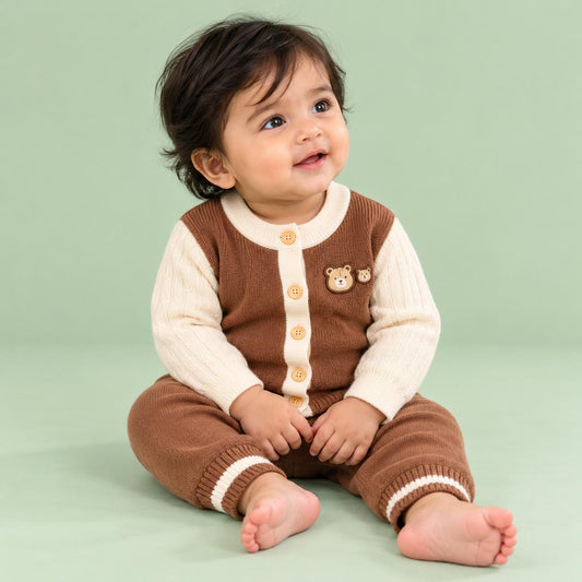 Bearbaby Baby Winter Outfit Set | Full Sleeve Top & Matching Pants ---9