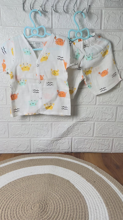 bearbaby organic cotton halfsleeve cordset for baby muli prints