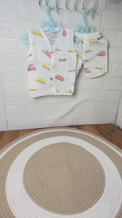 bearbaby muslin cotton sleeveless cord set