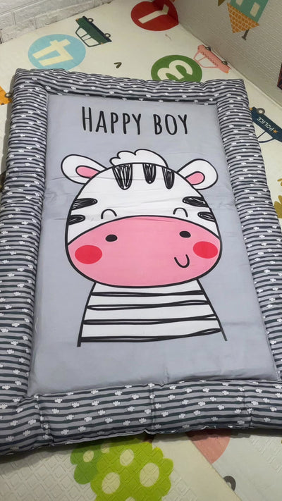 bearbaby cottion mattress with free pillow multi prints