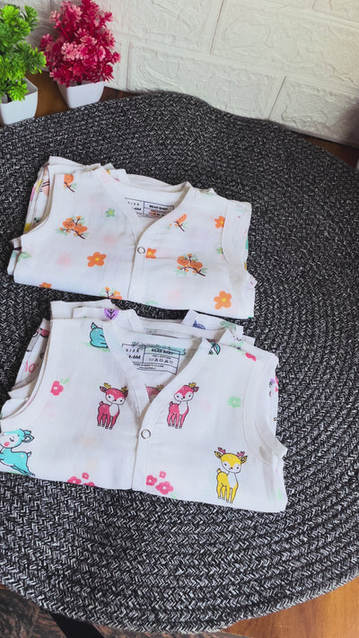 baby muslin jhabla multi prints bearbaby